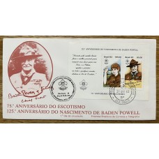 BRASIL 1982 BOY SCOUTS SOBRE CON MATASELLO ESPECIAL SCOUT